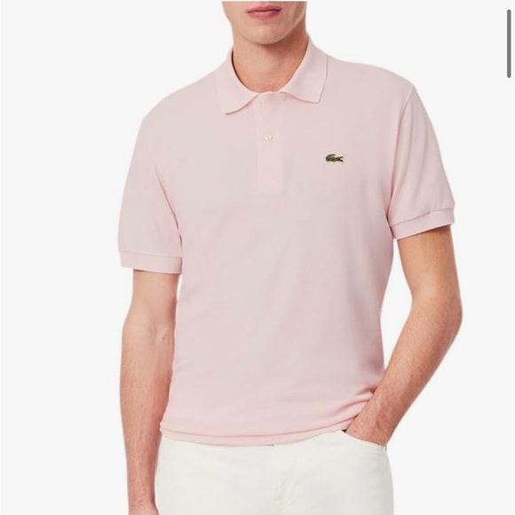 Lacoste Light Pink Polo Shirt for Men - Picture 1 of 8
